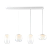 Lampada a sospensione VASO bianca LED 15W 4 luci Milagro