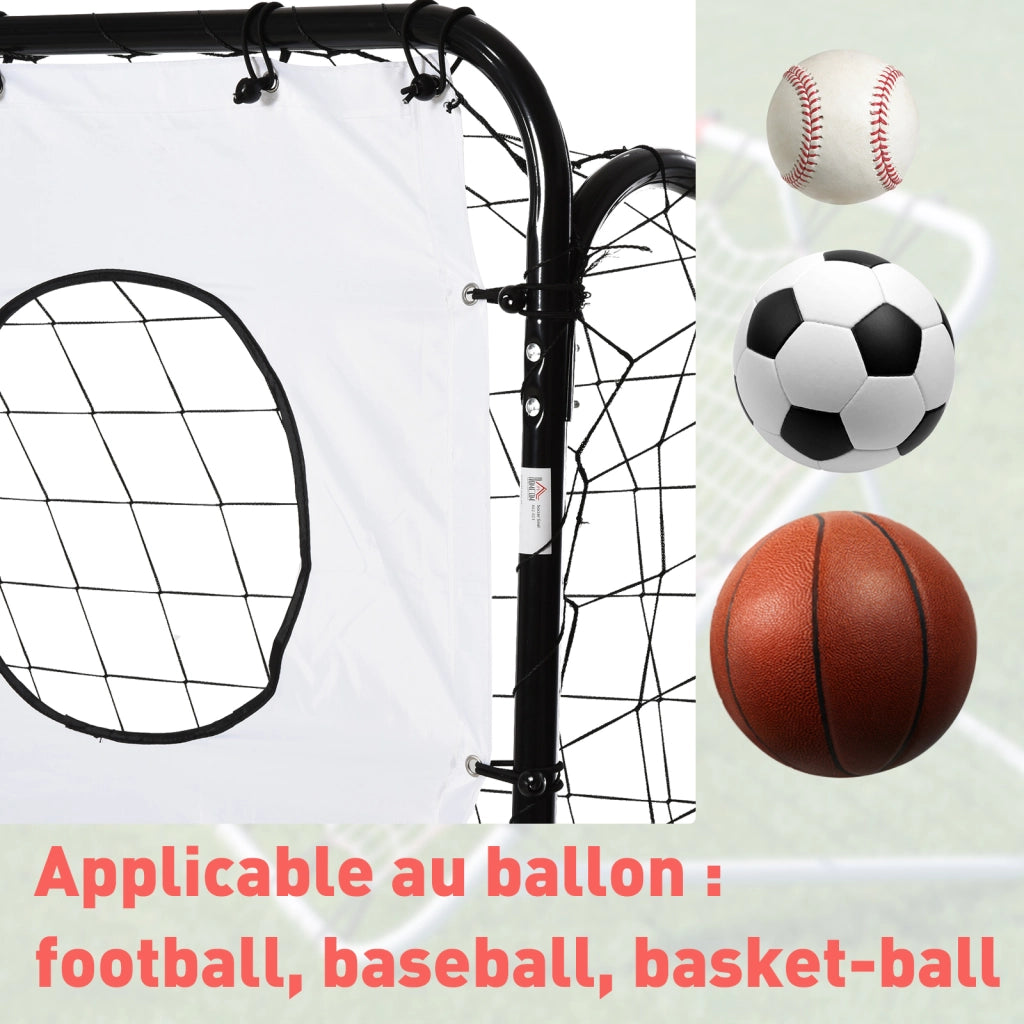Cage de foot 2 en 1 con bersagli ¨C zephmum ¨C bianco 240x88x174 cm