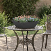 Vaso da giardino Nero 50 x 50 x 15 cm Acciaio laminato a freddo 873824