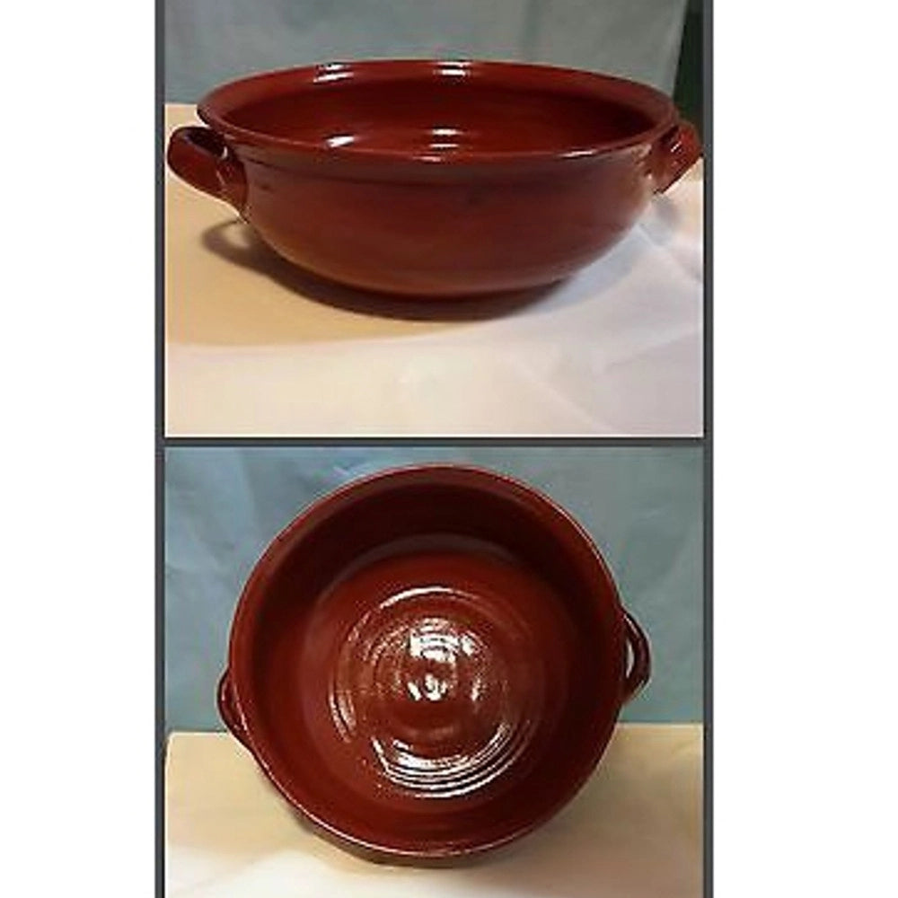 Trade Shop - 6 Tegamini 15 Cm Con Manici Tegame Tegami Pentolame Ceramica Terracotta Cucina -