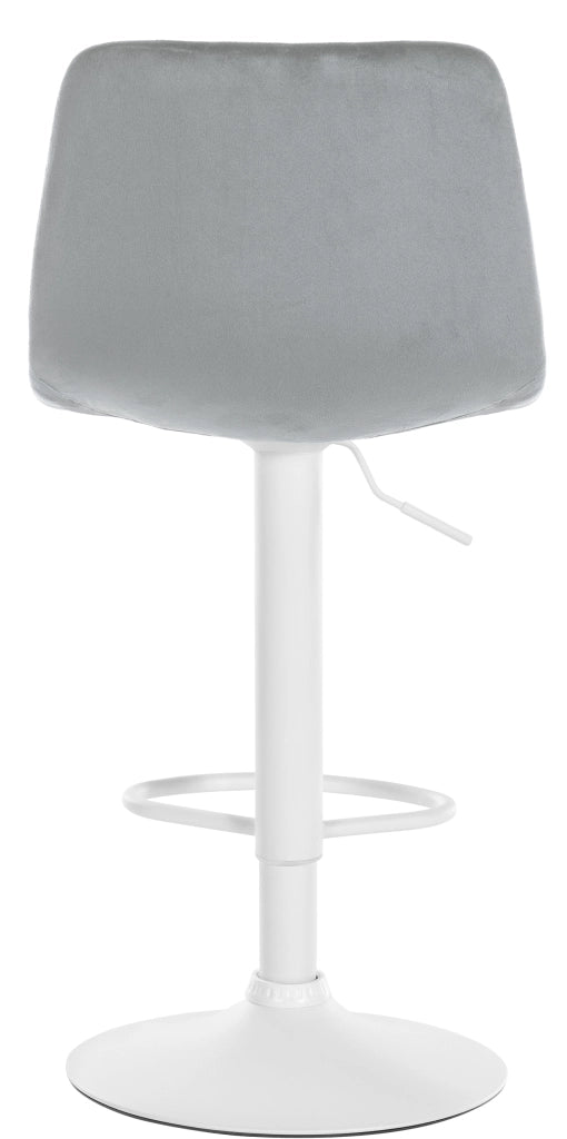Sgabello Divo Velvet grigio,bianco
