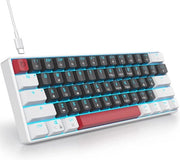Tastiera da Gioco Compacta con Illuminazione a LED di Sfondo - 61 Tasti con Interruttori Lineari