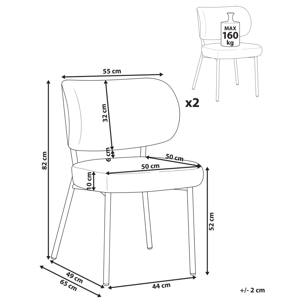 Set di 2 sedie da pranzo in ecopelle marrone scuro con gambe in ferro nero, senza braccioli con coprigambe design moderno minimalista sala da pranzo