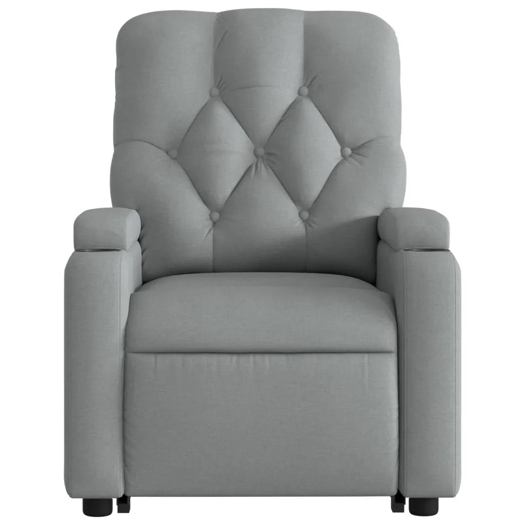 Poltrona Reclinante Alzapersona Elettrica Grigio Chiaro Tessuto 3204734