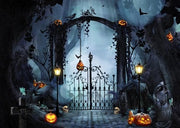 Sfondo per Fotografia di Halloween con Cimitero e Zucca - Prop 10x8FT