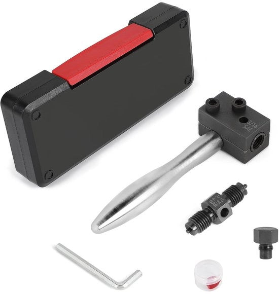 Felsset 4,75mm - Attrezzatura per sistemi frenanti dei veicoli - Cassetto di attrezzi - Maniglia rimovibile - 45° doppie bobine SAE - Adatto per tubi di rame/aluminio/nichel-rame - Flangiatore