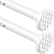 Stang per tenda da bagno, estensione, senza fori, lunghezza extra, maniglia per tenda, stanghetta per tenda da bagno, tenda per camera da letto e bagno, bianca, 300-355 cm, diametro 32 mm, 2 pezzi