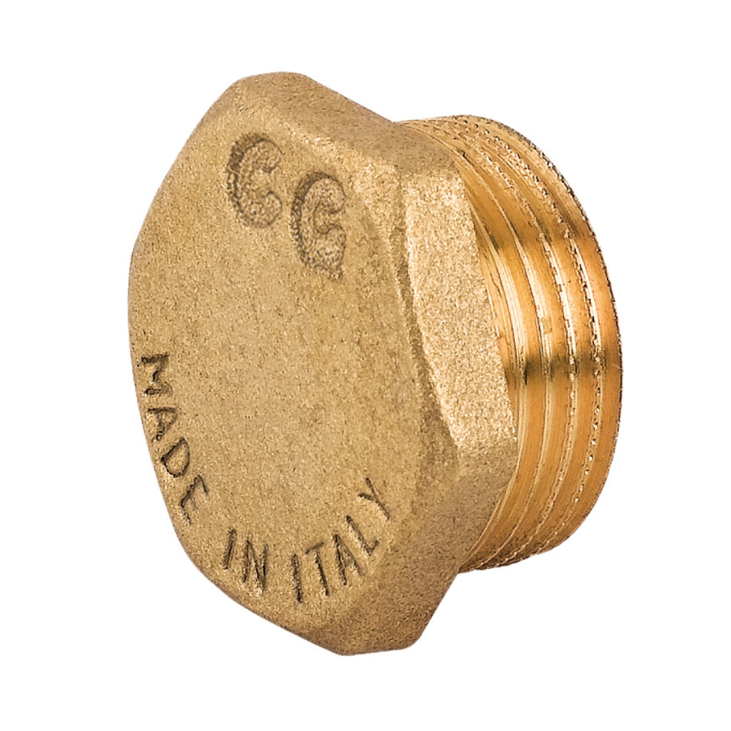 TAPPO MASCHIO IN OTTONE GIALLO SERIE 1500 11/2   TIEMME RACCORDERIE SPA