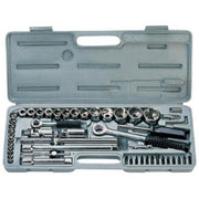 Trade Shop - Kit Set Chiavi A Bussola Con Cricchetto 52 Pezzi Chrome Vanadium Professionale -