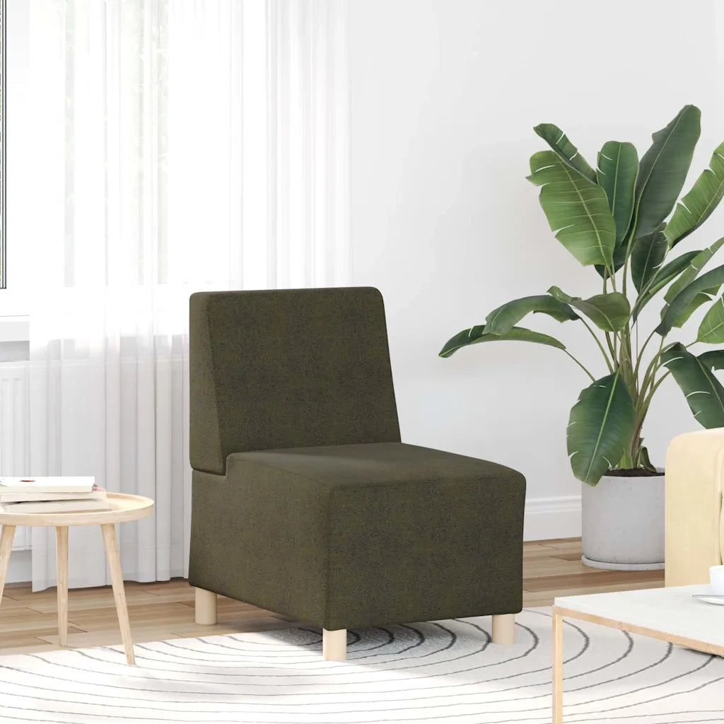 Divano Sedia senza Braccioli Verde Militare 55 cm in Similpelle Scamosciata