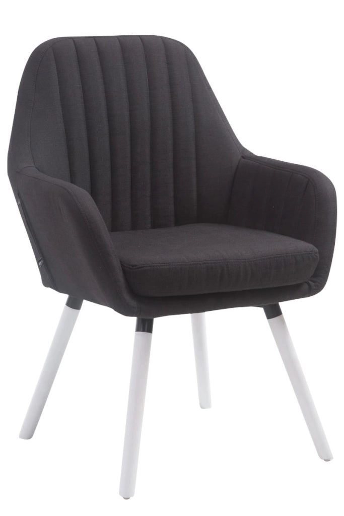 Poltroncina Florian in tessuto nero,bianco