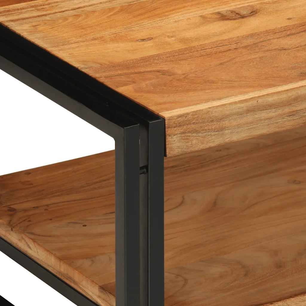 Tavolino da Salotto 70x50x38 cm Legno Massello di Acacia