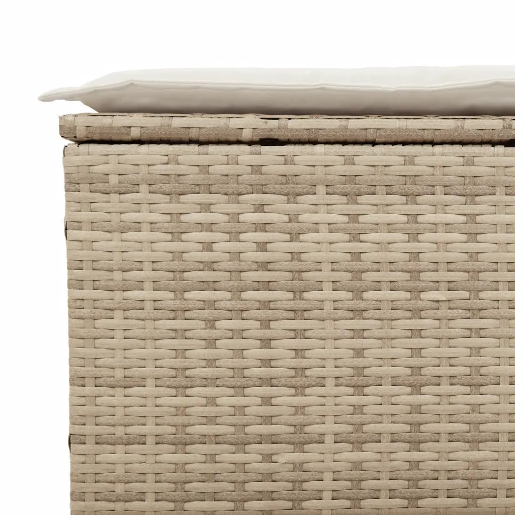 Set Divano da Giardino 5 pz con Cuscini Beige Polyrattan Acacia 3213539