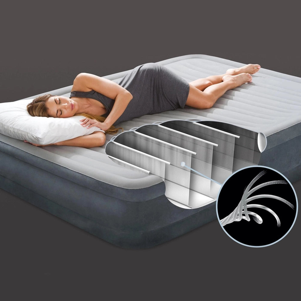 Intex 64414ND Materasso Dura-Beam Comfort Plush Elevated Matrimoniale 152x203x46 cm Matrimoniale Versione 2023