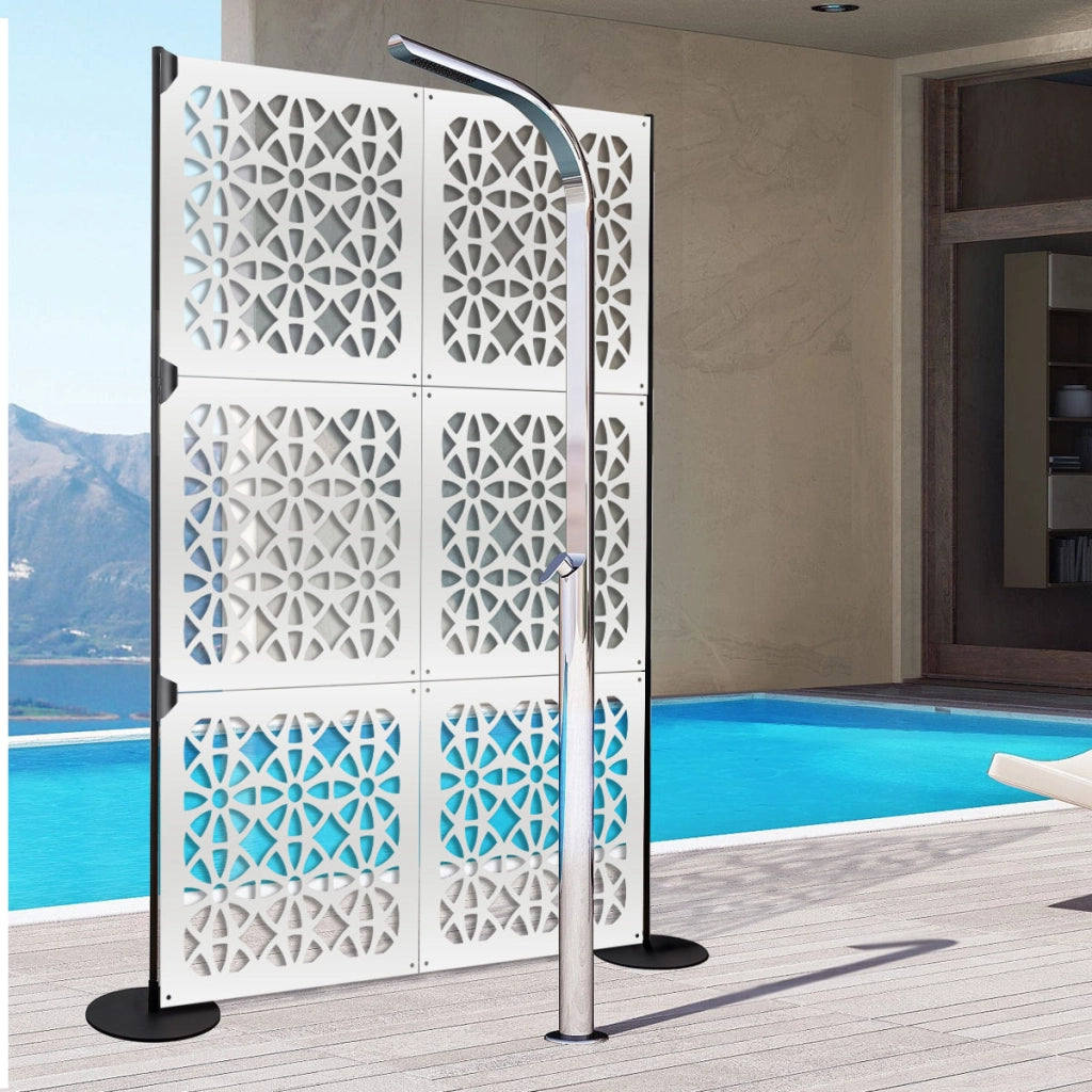 WHEELS - Pannello in PVC traforato - Parasole Misura: 73x73 cm, Colore: bianco