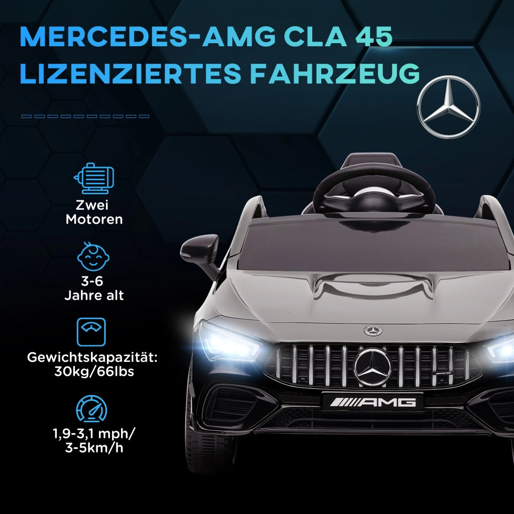 Auto elettrica per bambini telecomando LED ruote ¨C zephmum ¨C nero