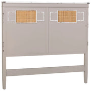 Testiera in legno con griglia grigio 150x6x130