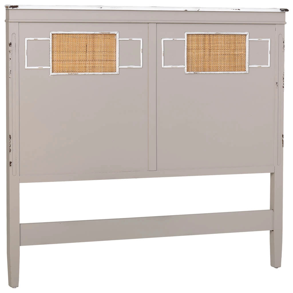 Testiera in legno con griglia grigio 150x6x130