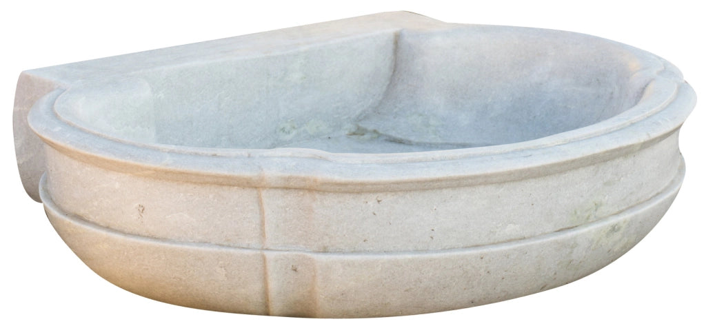 Biscottini Vasca in marmo bianco L80xPR57xH16 cm realizzata completamente mano Offerta