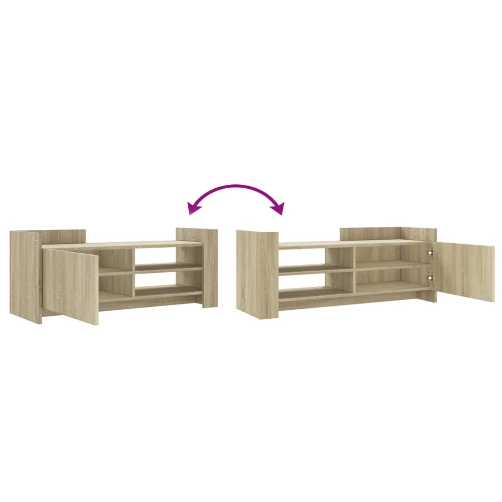 Mobile TV multimediale mensola TV credenza TV sala da pranzo soggiorno camera da letto rovere Sonoma 100 x 35 x 40 cm legno ingegnerizzato marrone 02_0027416