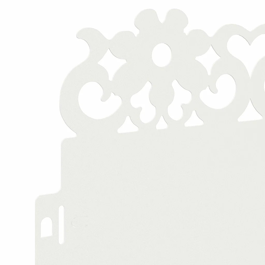 Bordure per prato 30 pcs Bianco 103 x 0,05 x 22 cm Acciaio 874770