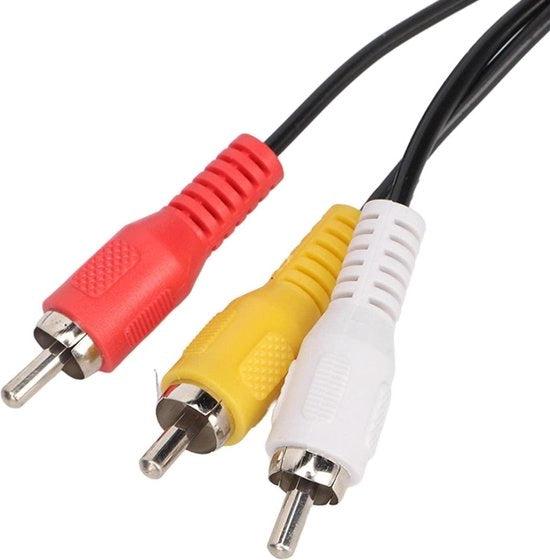 Adattatore di cavo Mini DIN 4 Pin - 3 Pin Maschio per Video - Adatto per TV, lettore DVD, proiettore, laptop - 1,5M.