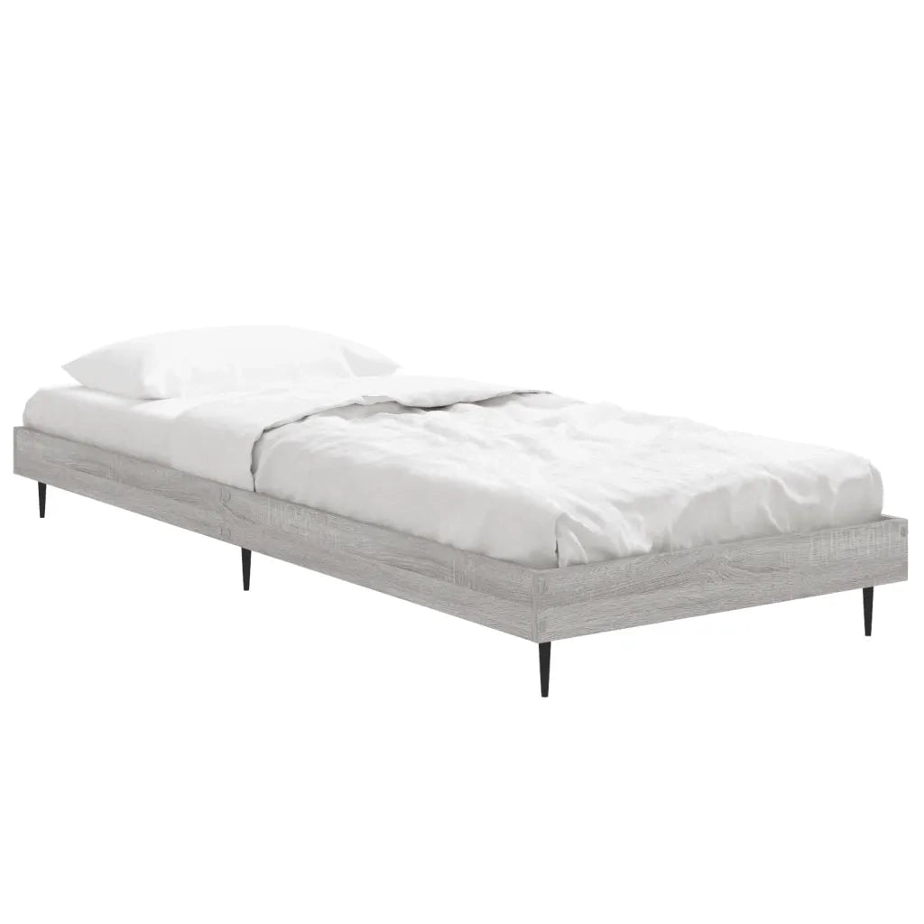 Letto singolo | Letto per adulti | Giroletto Grigio Sonoma 75x190 cm in Legno Multistrato