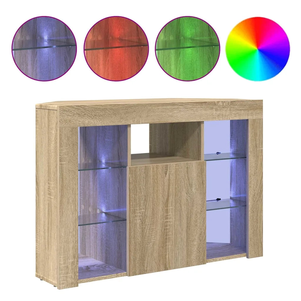 Mobile TV LED Angolare Rovere Sonoma 100x40x68cm