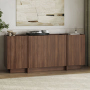Madia Nolova, Credenza 4 Ripiani, 180x45x80h cm Marrone Noce
