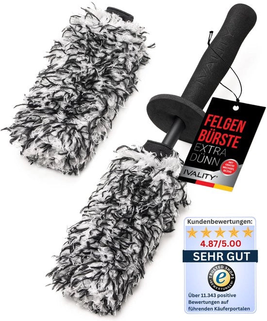 Pulitore per ruote a microfibra Ultradun - Standaard 36 cm - Per pulizia delicata - Ideale per ruote di alta qualità - Pulitore per ruote a microfibra Pulitore per ruote in alluminio Ruote in alluminio pulitrici