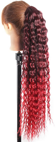 Pruik con coda di cavallo femminile, cordino elastico bubble per capelli, filo per trecce sintetico, gomitoli di capelli, paio di trecce, crescita rapida -75cm