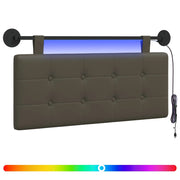Testiera | Testata sospesa Con luce LED Grigio Similpelle