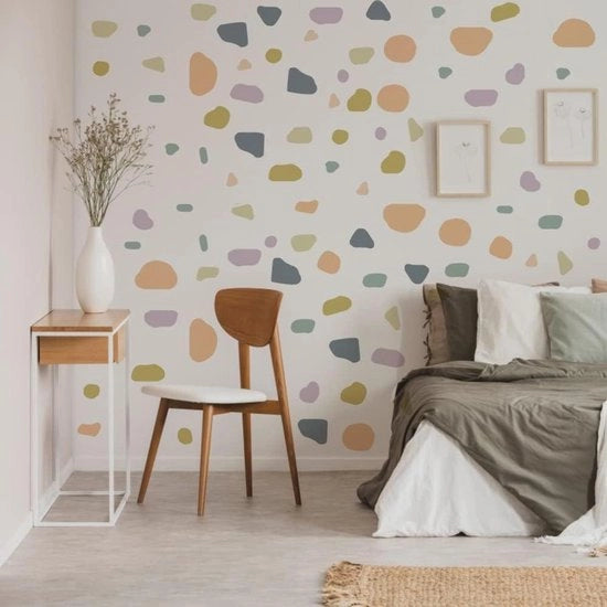 Decorazione per Parete con Disegni a Punti e Geometrie Abstracte in Stile Boho - Ideale per Soggiorno, Camera da Letto e Camera dei Bambini