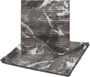 Set di 10 pannelli da parete 3D | Impermeabile | Rivestimento in pietra da forno | Gomme da doccia XPE | 35 x 38,5 cm | Bagno e soggiorno | Design marmo | Nero e bianco