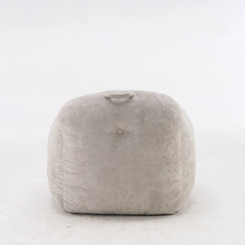 POLTRONA SACCO in faux fur grigio chiaro, senza montaggio