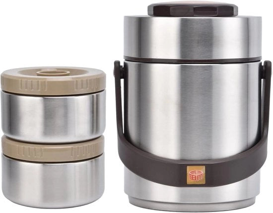 Lunchcontainer 1500 ml per adulti | Thermos a inox per cibo | Isolato a vuoto | Adatto per cibo caldo e freddo