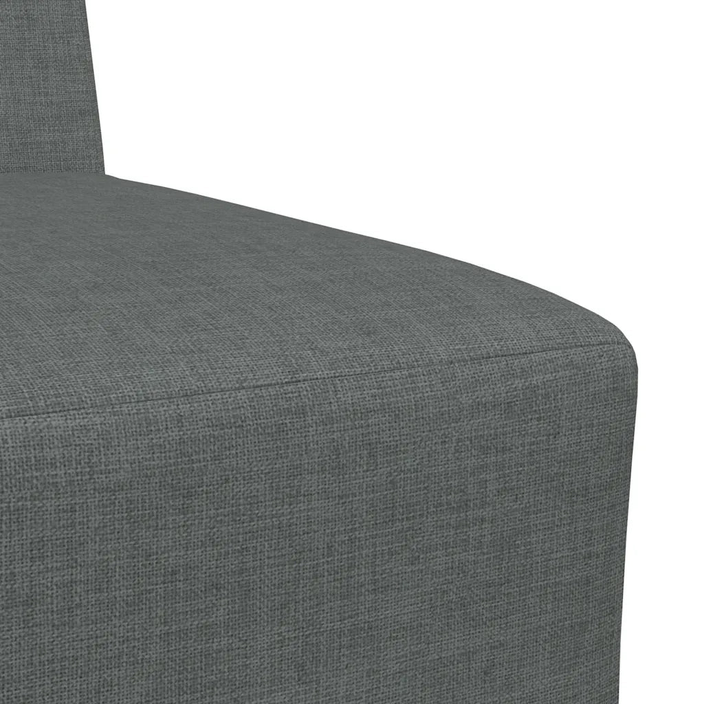 Divano componibile senza braccioli grigio scuro 55 cm in tessuto 4108469
