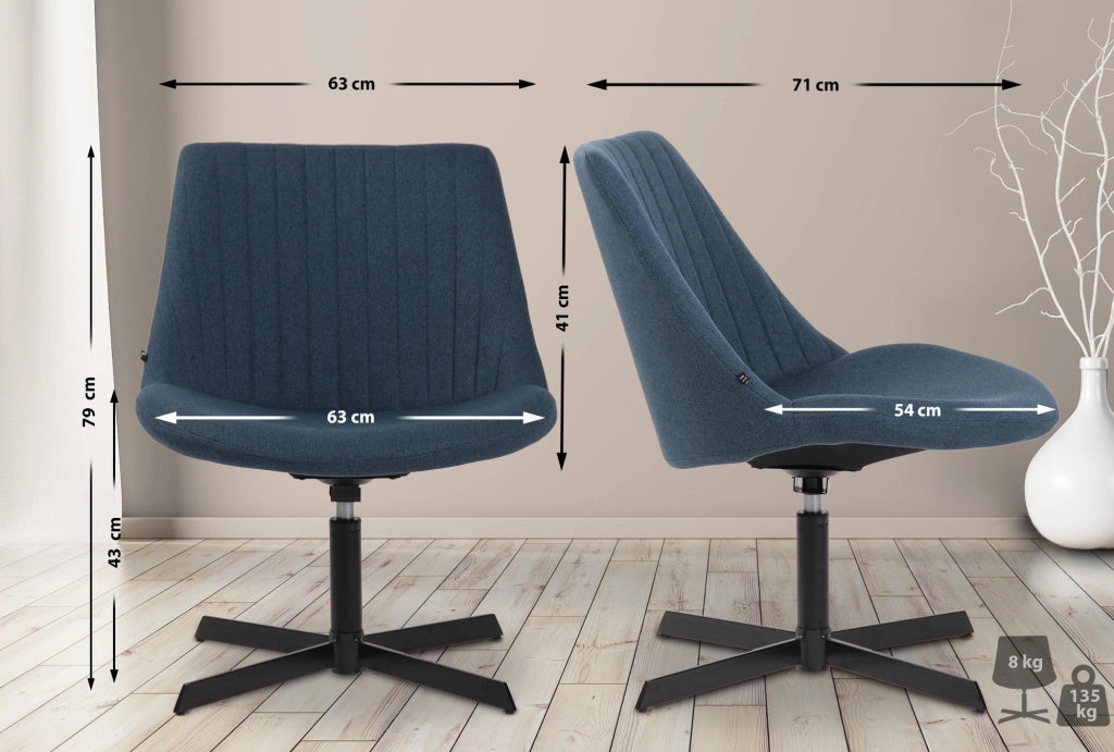 Sedia da Lounge Granby blu