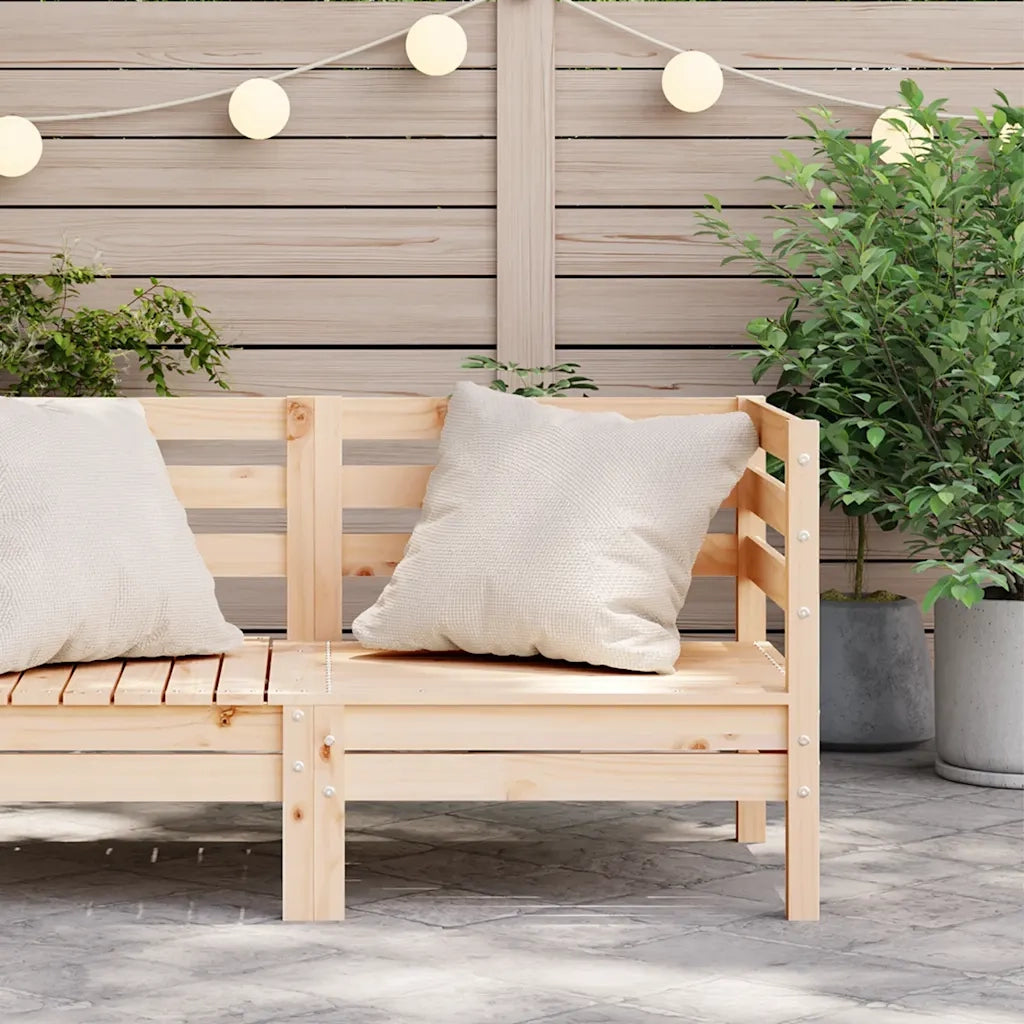 Divano Angolare da Giardino in Legno Massello di Pino 837977