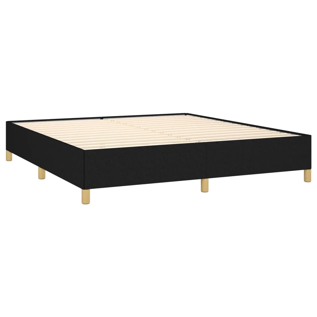 Struttura Letto a Rete a Molle Nero 160x200 cm in Tessuto 3120971