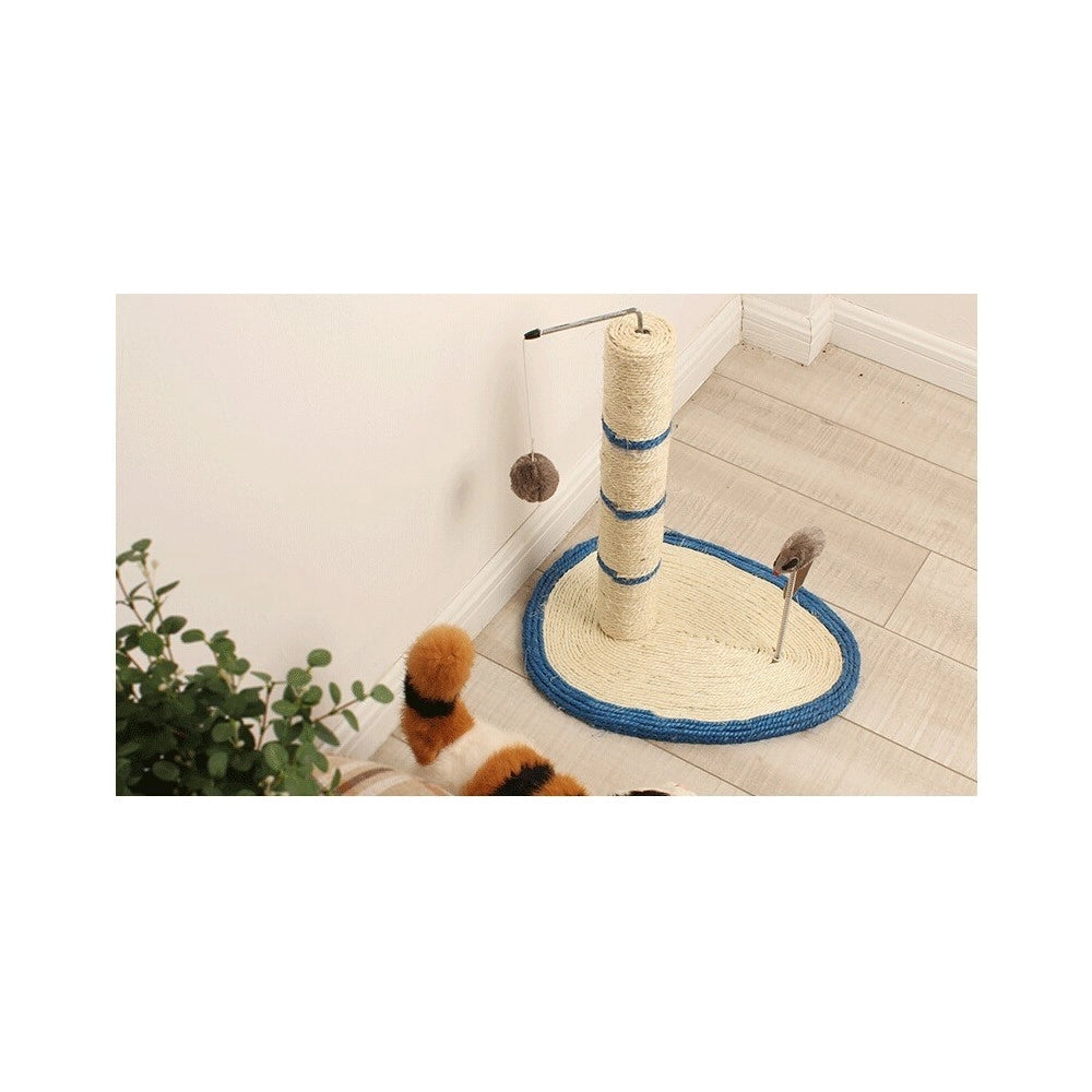 Trade Shop - Tiragraffi Per Gatti Corda Con Pallina Topolino Albero Sisal Gatto Tira Graffi -