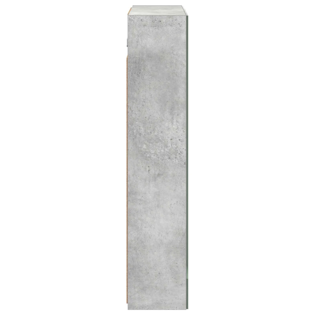 Mobiletto per specchio da bagno con lo scaffale Grigio cemento 889058