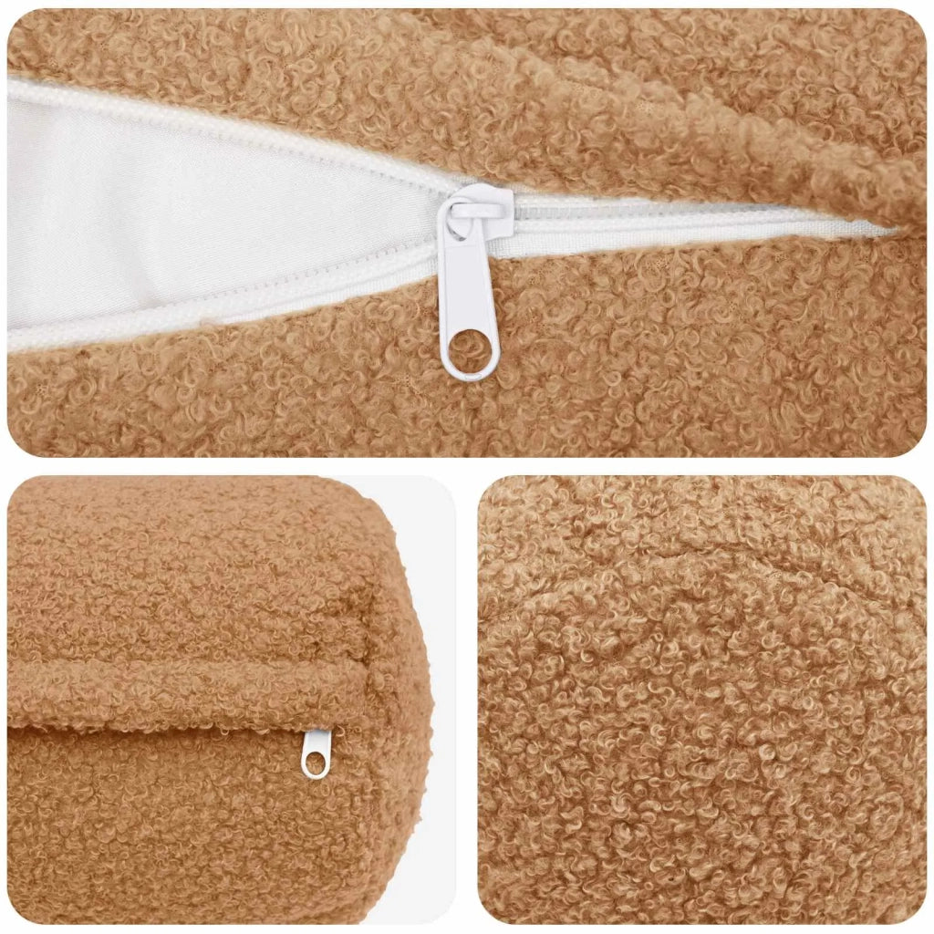 Federa 2 pcs HEERLEN Beige Ø 15 x 40 cm Bouclé 923275