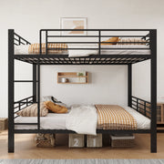 Letto a castello 205.0x145.0x170.0 cm silenzioso; portata 400 kg in metallo nero