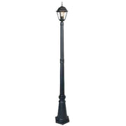 LAMPIONE CON UNA LANTERNA QUATTRO FACCE Colore Nero  cm.190