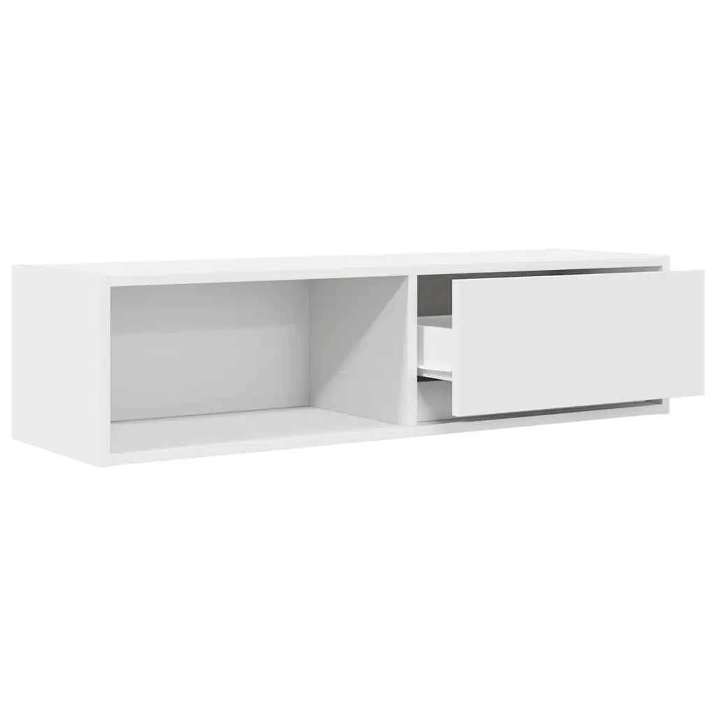 vidaXL Mobili TV a Parete 2pz Bianchi 100x31x25,5 cm Legno Multistrato