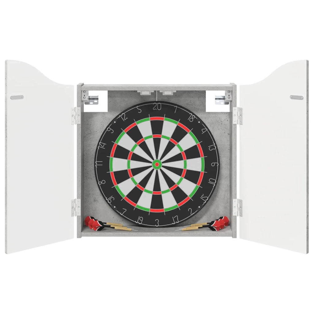 Armadio per Dartboard Grigio Cemento 56 x 12 x 63 cm 8006654