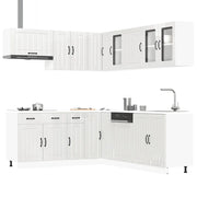 Set Mobili da Cucina 11 pz Lucca Bianchi Lucido in Truciolato 3314923