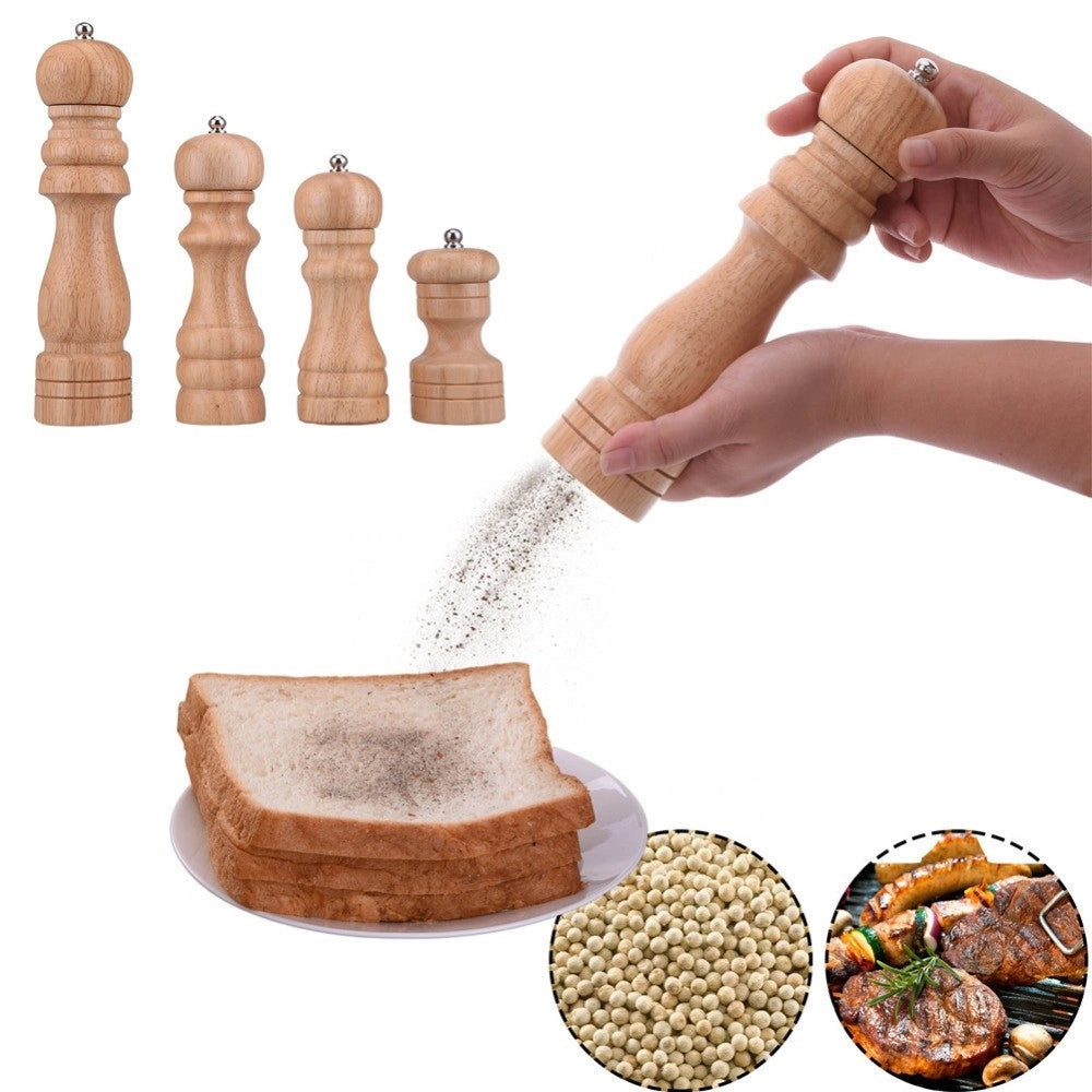 Trade Shop - Macina Sale E Pepe In Legno Classico 15cm Macinino Mulino Agitatore Trita Spezie -