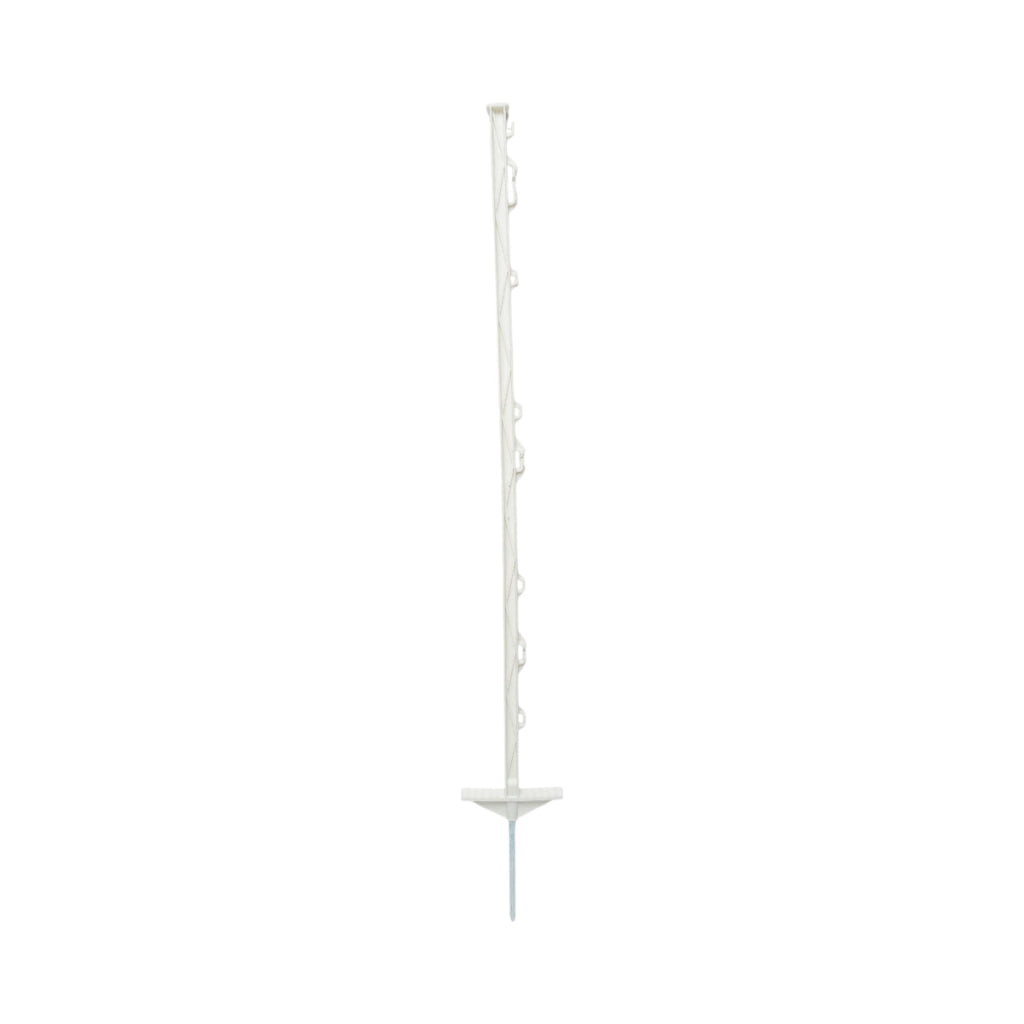Palo in plastica bianca da 1050 mm per filo di recinzione elettrica Breckner Germany